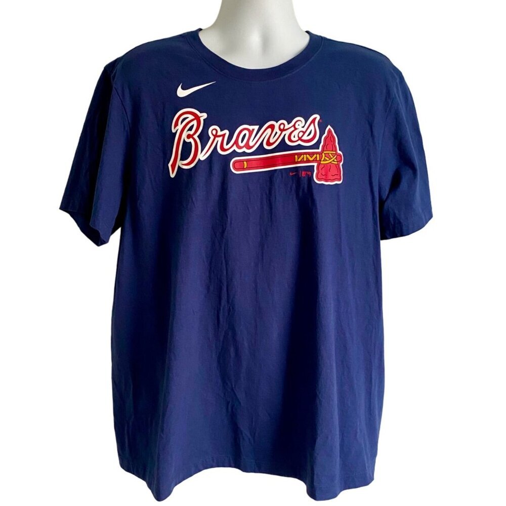 Nike MLB Atlanta Braves T-Shirt XL Navy Blue Freeman #5